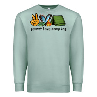 Seafoam peace love camping Premium Sweatshirt - NancyCooperArtShop