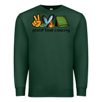 Sports Green peace love camping Premium Sweatshirt - NancyCooperArtShop