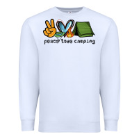 White peace love camping Premium Sweatshirt - NancyCooperArtShop