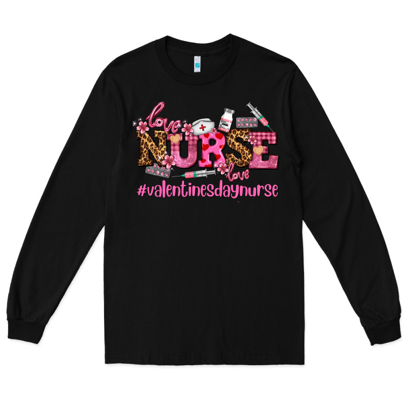 Nurse With Valentines Day Element Long Sleeve Tee by AdoDesignShop | Teevron