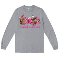 Heather Grey nurse with valentines day element Long Sleeve Tee - AdoDesignShop