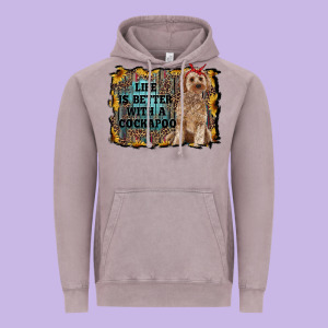 Life Is Better With A Cockapoo Vintage Hoodie Designed By Ranaportraitstore