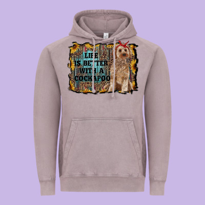Life Is Better With A Cockapoo Vintage Hoodie Designed By Ranaportraitstore