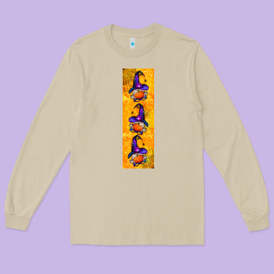 Halloween Gnome Pen Wrap Long Sleeve Tee Designed By Bundleandbundleshop
