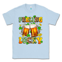Dusty Blue feeling lucky Classic Tee - Artiststas