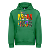 Emerald Free Mom Hugs with Butterflies Urban Hoodie - texasbilliewilder