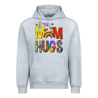 Heather Grey Free Mom Hugs with Butterflies Urban Hoodie - texasbilliewilder