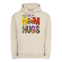 Pigment French Oak Free Mom Hugs with Butterflies Urban Hoodie - texasbilliewilder