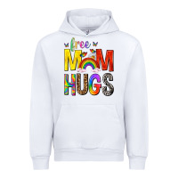 White Free Mom Hugs with Butterflies Urban Hoodie - texasbilliewilder