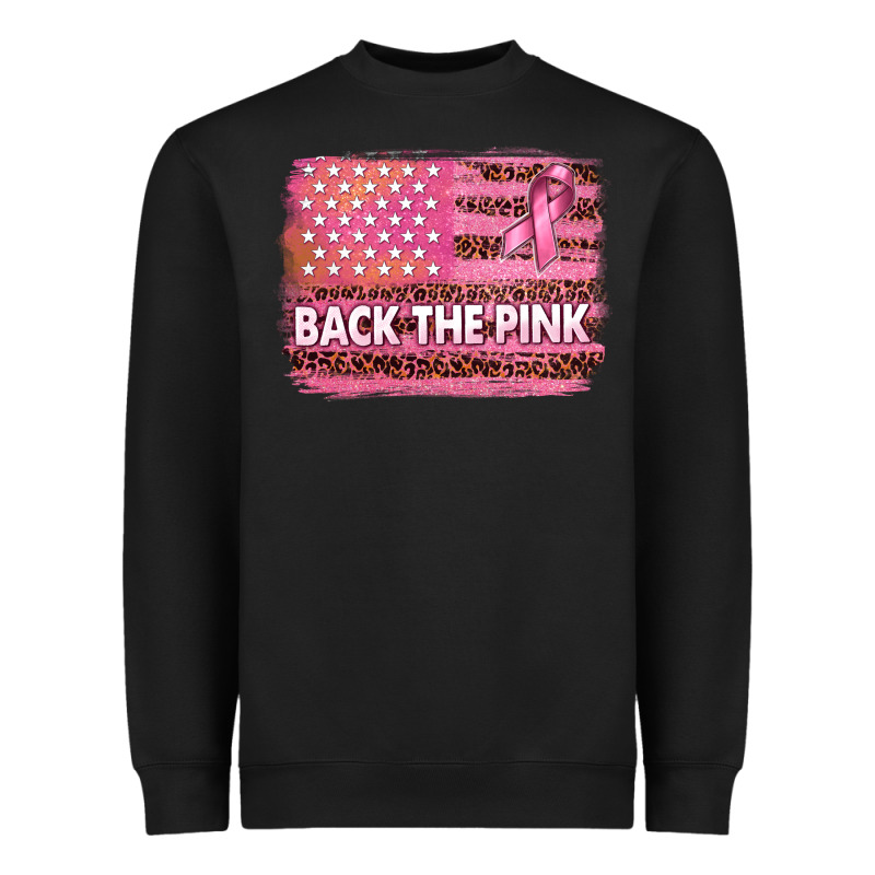 Back The Pink American Flag Heavyweight Sweatshirt by texasbilliewilder | Teevron
