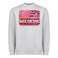 Heather Grey Back The Pink American Flag Heavyweight Sweatshirt - texasbilliewilder