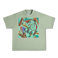 Oil Green pipe tomahawk dreamcatcher headdress seamless patt Urban Heavy Tee - FaDigitalArtStudio