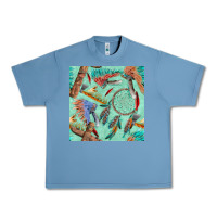 Pebble Blue pipe tomahawk dreamcatcher headdress seamless patt Urban Heavy Tee - FaDigitalArtStudio