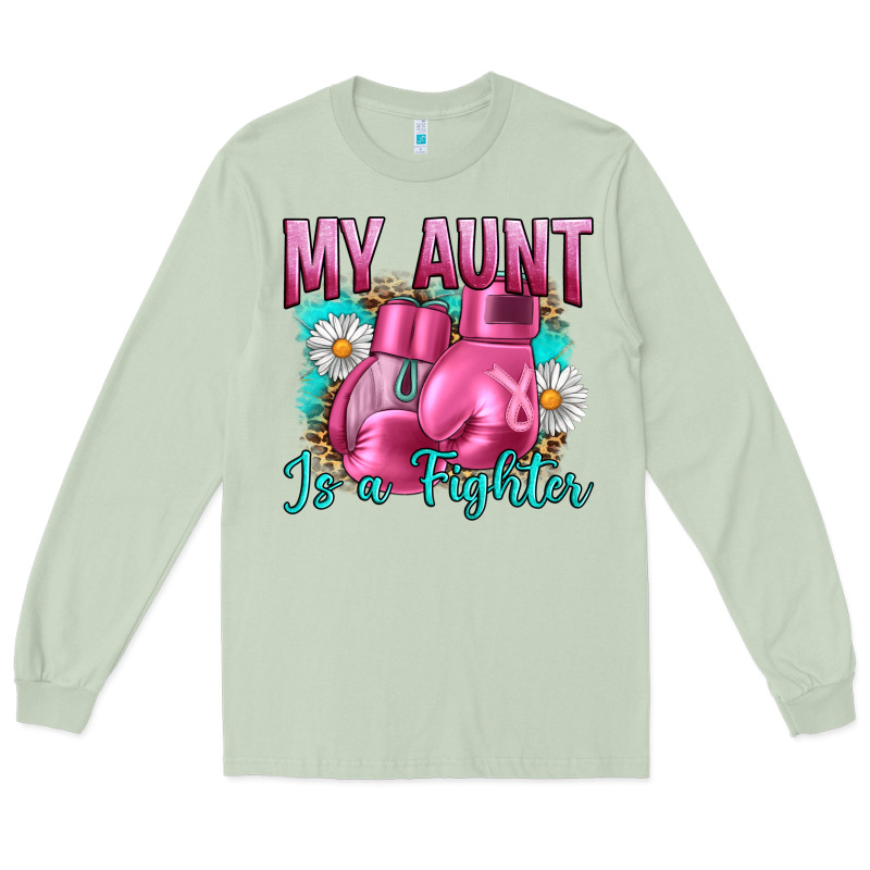 Breast Cancer My Aunt İs A Fighter Long Sleeve Tee by Artiststas | Teevron