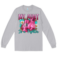 Moon Dust Breast Cancer My Aunt İs A Fighter Long Sleeve Tee - Artiststas