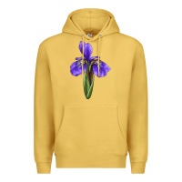 Antique Gold Iris Flower Premium Hoodie - LillyAllenDesigns