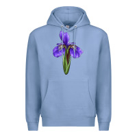 Colony Blue Iris Flower Premium Hoodie - LillyAllenDesigns