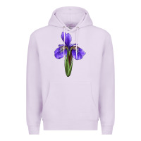 Lilac Iris Flower Premium Hoodie - LillyAllenDesigns