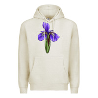 Oatmeal Heather Iris Flower Premium Hoodie - LillyAllenDesigns