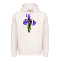 Pale Pink Iris Flower Premium Hoodie - LillyAllenDesigns