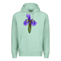 Seafoam Iris Flower Premium Hoodie - LillyAllenDesigns