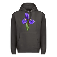 Smoke Iris Flower Premium Hoodie - LillyAllenDesigns