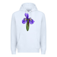 White Iris Flower Premium Hoodie - LillyAllenDesigns