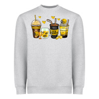 Heather Grey ice hockey coffee cups Heavyweight Sweatshirt - Zillion Design Studio