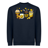 Navy ice hockey coffee cups Heavyweight Sweatshirt - Zillion Design Studio