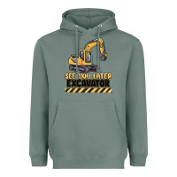 Sage see you later excavator Heavyweight Hoodie - MaliasSmallBusiness
