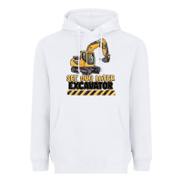 White see you later excavator Heavyweight Hoodie - MaliasSmallBusiness