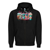 Black nurse fuel coffee Zipper Hoodie - Jasminsmagicworld