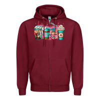Burgundy nurse fuel coffee Zipper Hoodie - Jasminsmagicworld