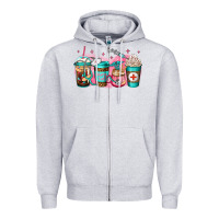 Heather Grey nurse fuel coffee Zipper Hoodie - Jasminsmagicworld