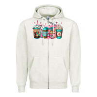 Oatmeal Heather nurse fuel coffee Zipper Hoodie - Jasminsmagicworld