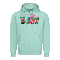 Seafoam nurse fuel coffee Zipper Hoodie - Jasminsmagicworld