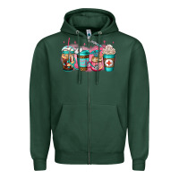 Sports Green nurse fuel coffee Zipper Hoodie - Jasminsmagicworld