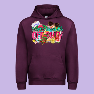School Counselor Off Duty Urban Hoodie Designed By Nancycooperartshop
