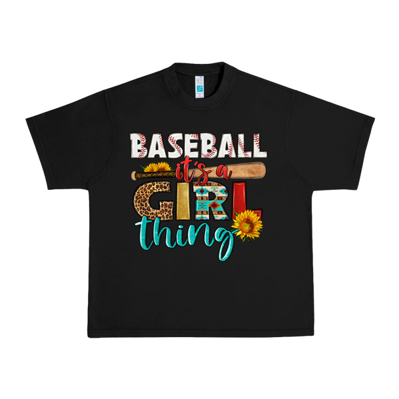 Baseball It's A Girl Thing Urban Heavy Tee by HRA Design Shop | Teevron