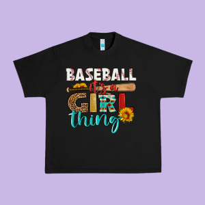 Baseball It's A Girl Thing Urban Heavy Tee Designed By Hra Design Shop