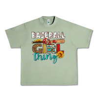 Oil Green baseball it's a girl thing Urban Heavy Tee - HRA Design Shop
