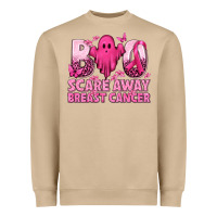 Mushroom Boo Scare Away Breast Cancer Heavyweight Sweatshirt - texasbilliewilder