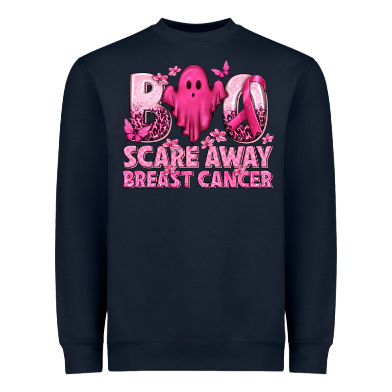 Boo Scare Away Breast Cancer Heavyweight Sweatshirt by texasbilliewilder | Teevron