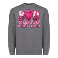 Storm Boo Scare Away Breast Cancer Heavyweight Sweatshirt - texasbilliewilder