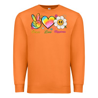 Carrot peace love happiness Premium Sweatshirt - NancyCooperArtShop
