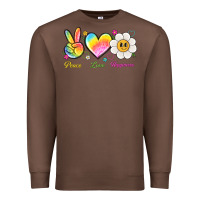 Chestnut peace love happiness Premium Sweatshirt - NancyCooperArtShop