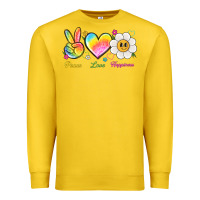 Lemon peace love happiness Premium Sweatshirt - NancyCooperArtShop
