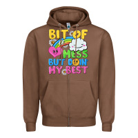 Chestnut bit of a mess but doin my best Zipper Hoodie - NancyCooperArtShop
