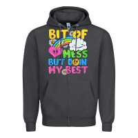Smoke bit of a mess but doin my best Zipper Hoodie - NancyCooperArtShop
