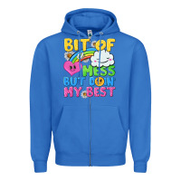 True Royal bit of a mess but doin my best Zipper Hoodie - NancyCooperArtShop